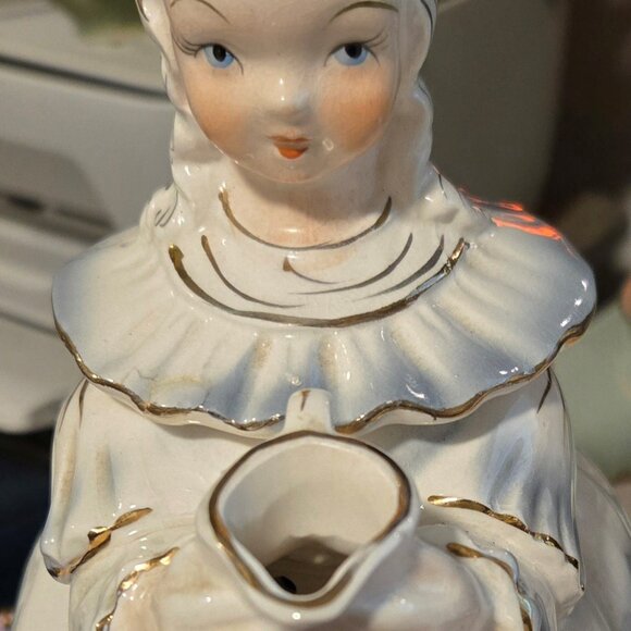 Vintage (1950s) LIPPER & MANN Porcelain Colonial Figural Lady Musical Teapot - Picture 9 of 12